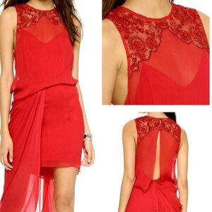 Free People Red Hot Embellished Dress
